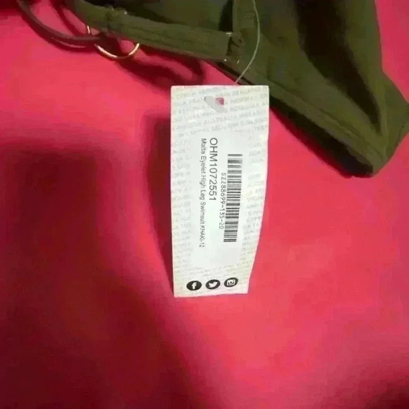 Olive Green One Piece Swimsuit - Picture 4 of 4